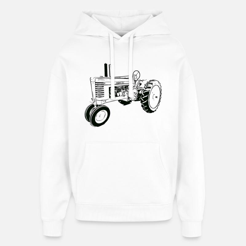 Tracteur modèle A - Sweat à capuche unisexe Stanley/Stella Oversized - blanc