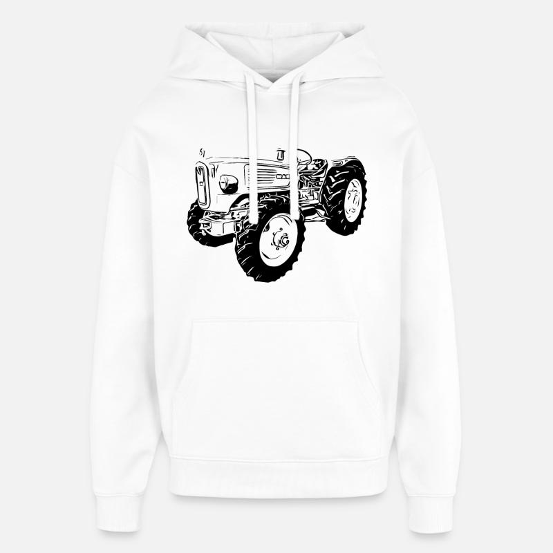 Ackerdiesel Allrad Traktor 4N2 - Oversized Unisex Hoodie von Stanley/Stella - Weiß