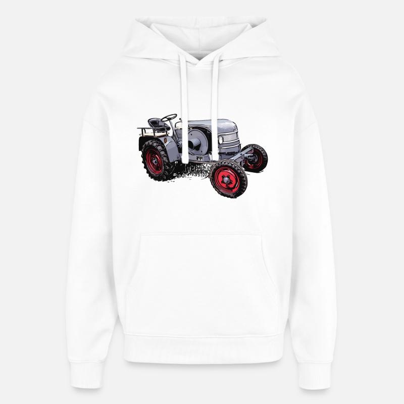 Oldtimer Traktor Kramer K12 - Oversized Unisex Hoodie von Stanley/Stella - Weiß