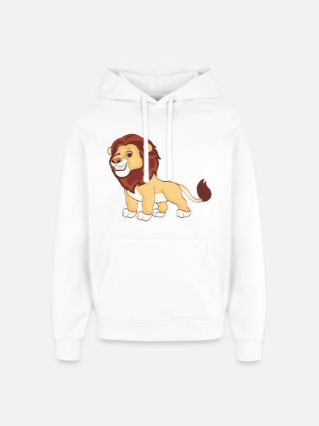 A magnificent lion - Oversized Unisex Hoodie by Stanley/Stella - white