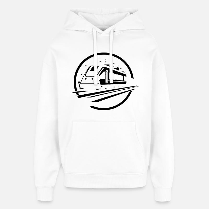 Train - Sweat à capuche unisexe Stanley/Stella Oversized - blanc