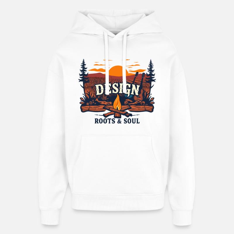 Racines et âme - Sweat à capuche unisexe Stanley/Stella Oversized - blanc