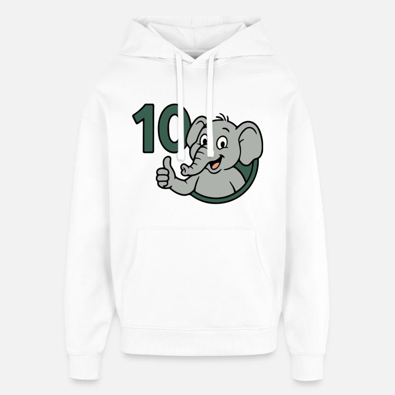 Puissance du tronc avec 10 - Sweat à capuche unisexe Stanley/Stella Oversized - blanc