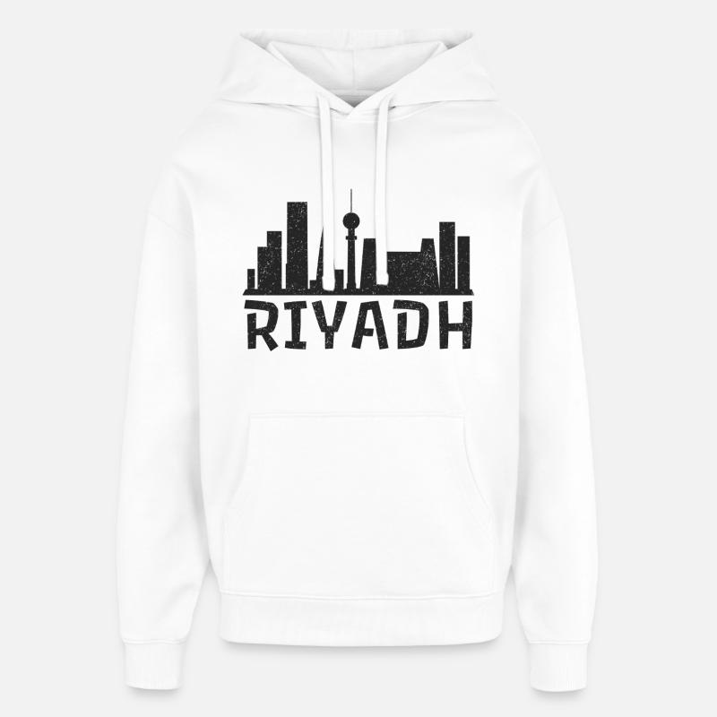 L’ambiance de Riyad - Sweat à capuche unisexe Stanley/Stella Oversized - blanc