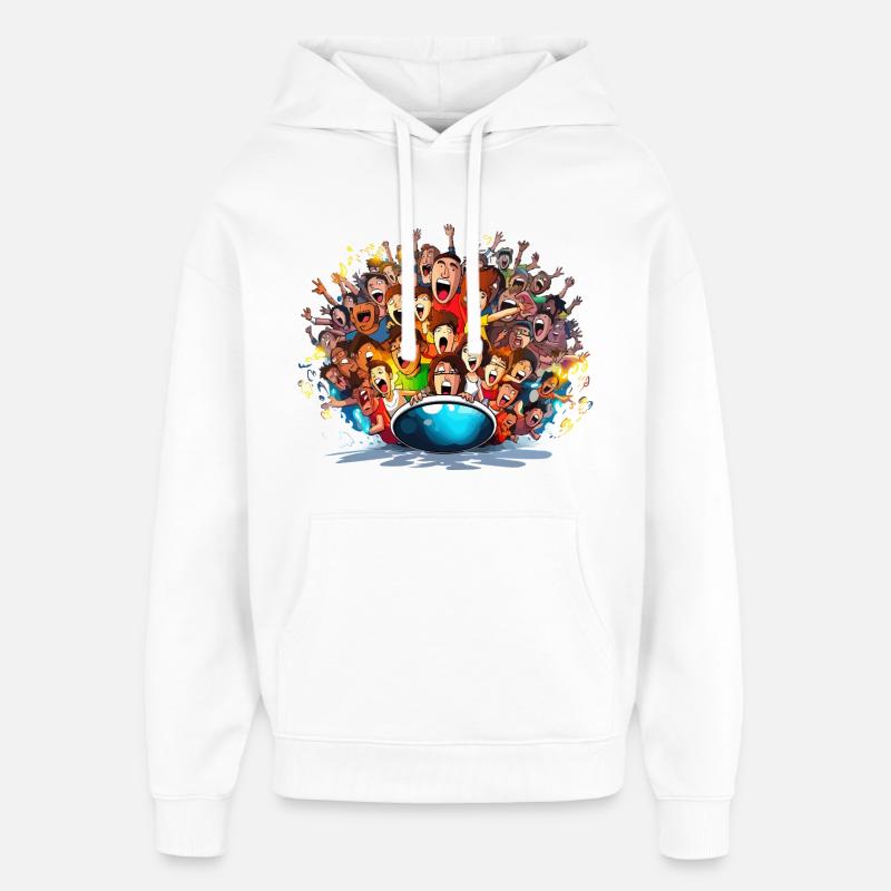 Acclamations sur le bateau - Sweat à capuche unisexe Stanley/Stella Oversized - blanc