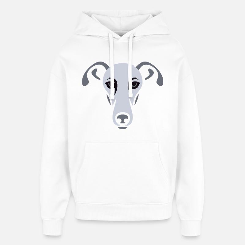 Lévrier, Galgo - Sweat à capuche unisexe Stanley/Stella Oversized - blanc