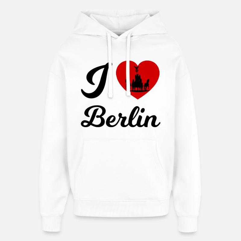 Berlin Allemagne - Sweat à capuche unisexe Stanley/Stella Oversized - blanc