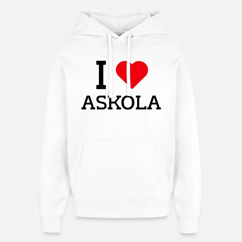 J’adore Askola - Sweat à capuche unisexe Stanley/Stella Oversized - blanc