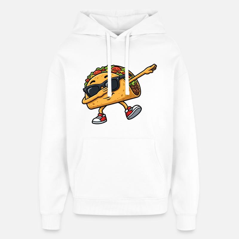 Taco à tamponner - Sweat à capuche unisexe Stanley/Stella Oversized - blanc