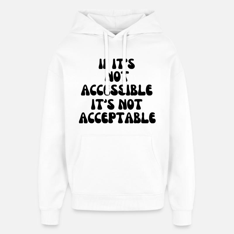 Non acceptable s’il n’est pas accessible* - Sweat à capuche unisexe Stanley/Stella Oversized - blanc