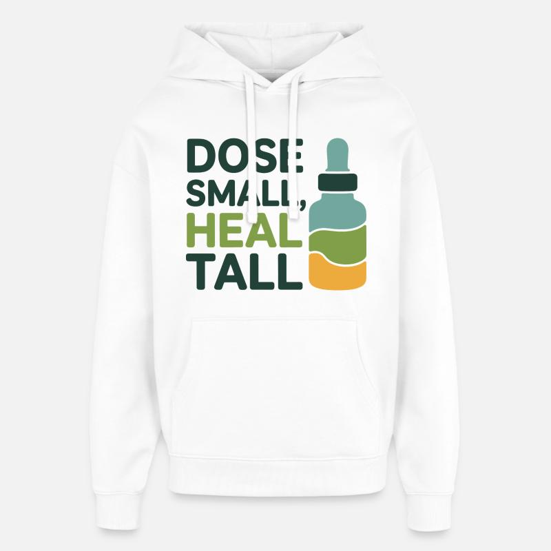 Dose d’homéopathie Petit Guérison Professionnel - Sweat à capuche unisexe Stanley/Stella Oversized - blanc