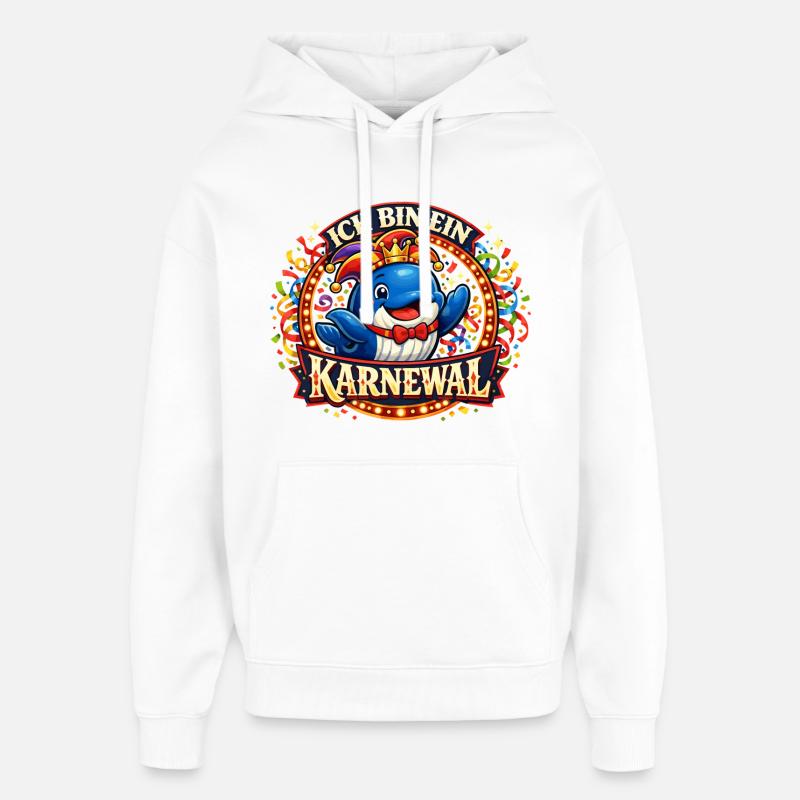 Cadeau drôle du Carnaval 2026 - Sweat à capuche unisexe Stanley/Stella Oversized - blanc