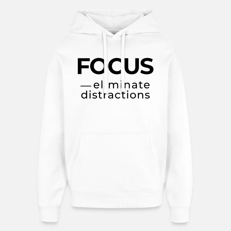 Focus – Chemise statement - Sweat à capuche unisexe Stanley/Stella Oversized - blanc