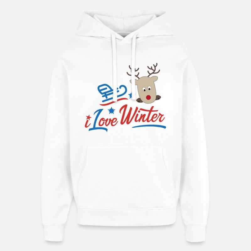 hiver - Sweat à capuche unisexe Stanley/Stella Oversized - blanc