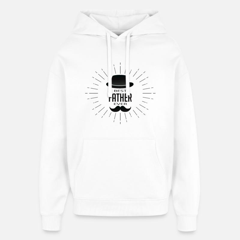 Meilleur père de tous les temps - Sweat à capuche unisexe Stanley/Stella Oversized - blanc
