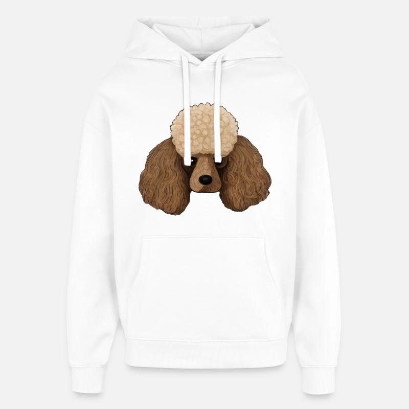 Tête de caniche - Sweat à capuche unisexe Stanley/Stella Oversized - blanc