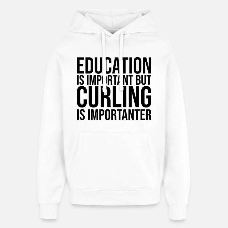 curling - Sweat à capuche unisexe Stanley/Stella Oversized - blanc