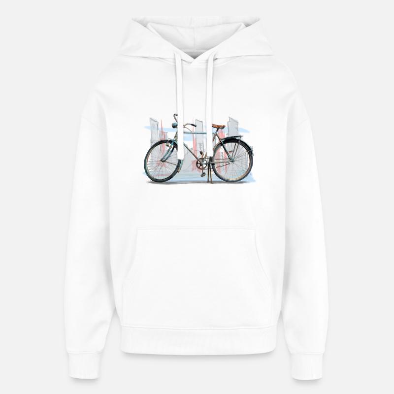 Bicycle - Sweat à capuche unisexe Stanley/Stella Oversized - blanc