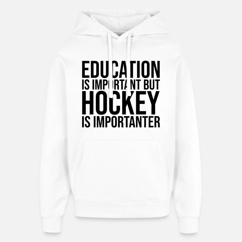 Hockey - Oversized Unisex Hoodie by Stanley/Stella - white