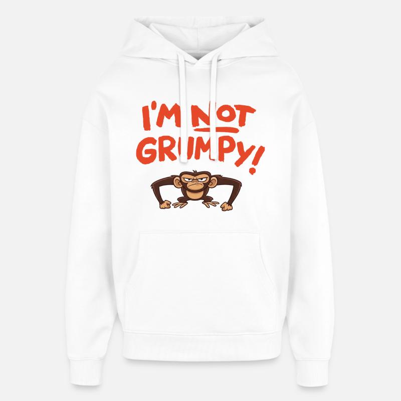 I´m not grumpy - Sweat à capuche unisexe Stanley/Stella Oversized - blanc