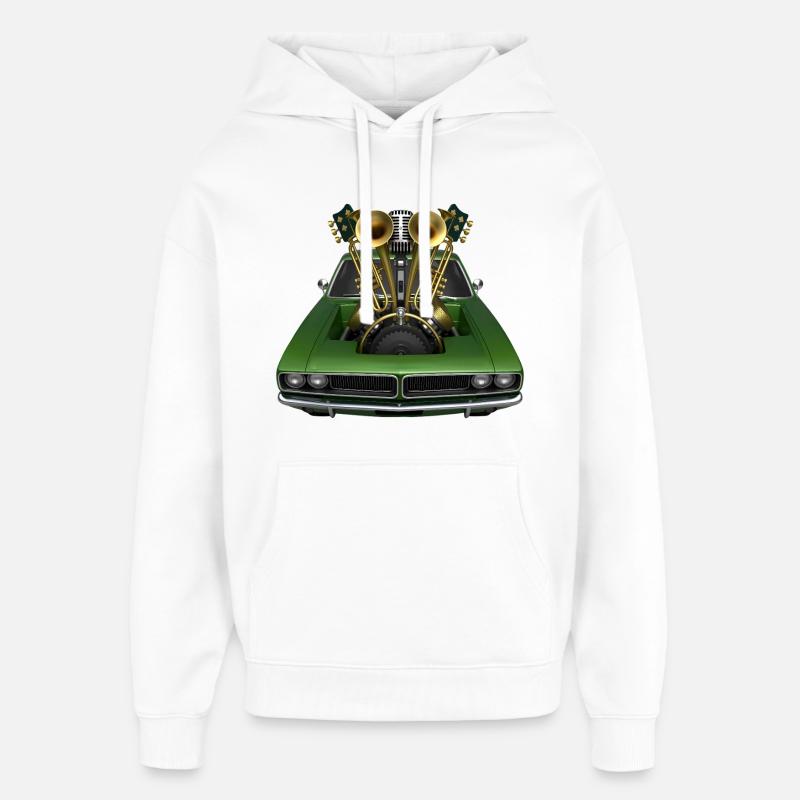 BRASS BAND - suono e visione - Stanley/Stella Oversized Felpa con cappuccio unisex - bianco