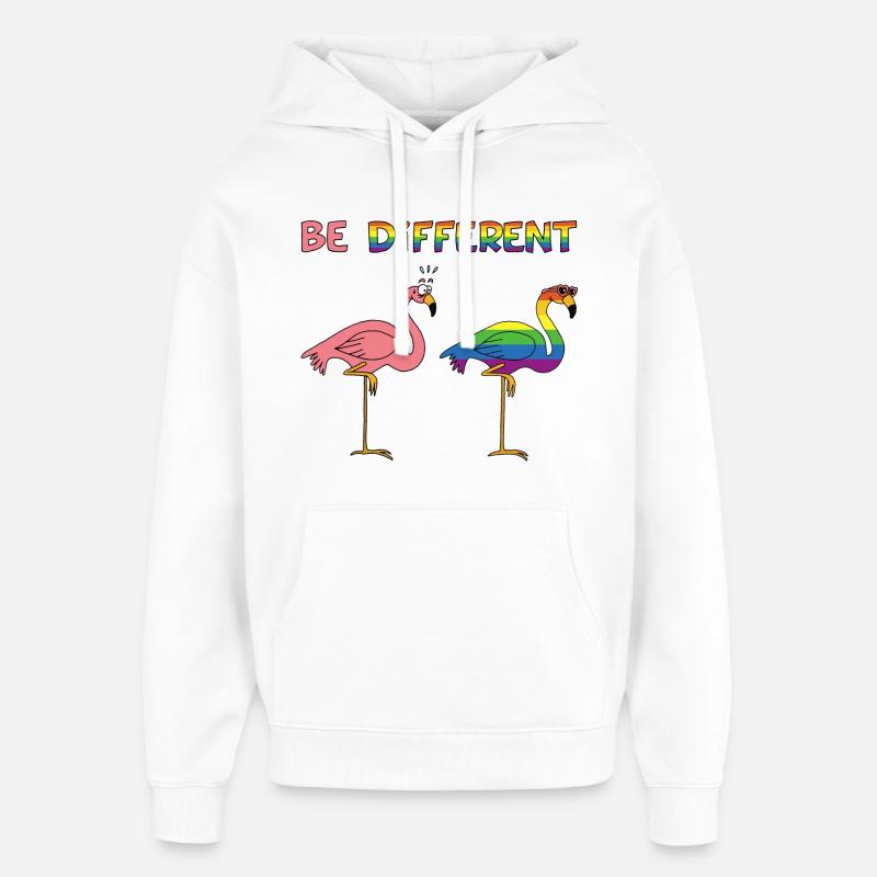 être différent - Sweat à capuche unisexe Stanley/Stella Oversized - blanc