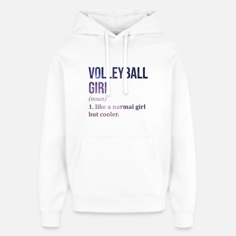 volley-ball - Sweat à capuche unisexe Stanley/Stella Oversized - blanc