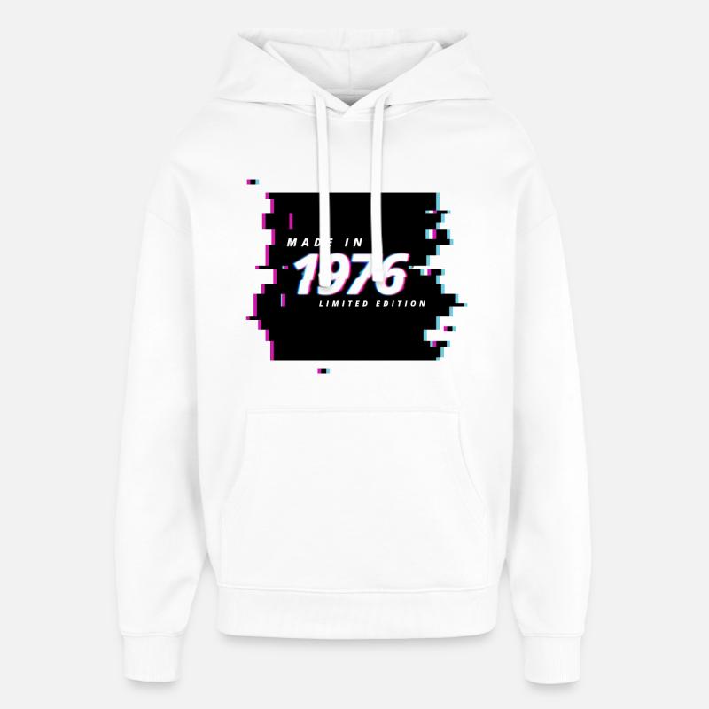 T-shirt année 1976 - Sweat à capuche unisexe Stanley/Stella Oversized - blanc