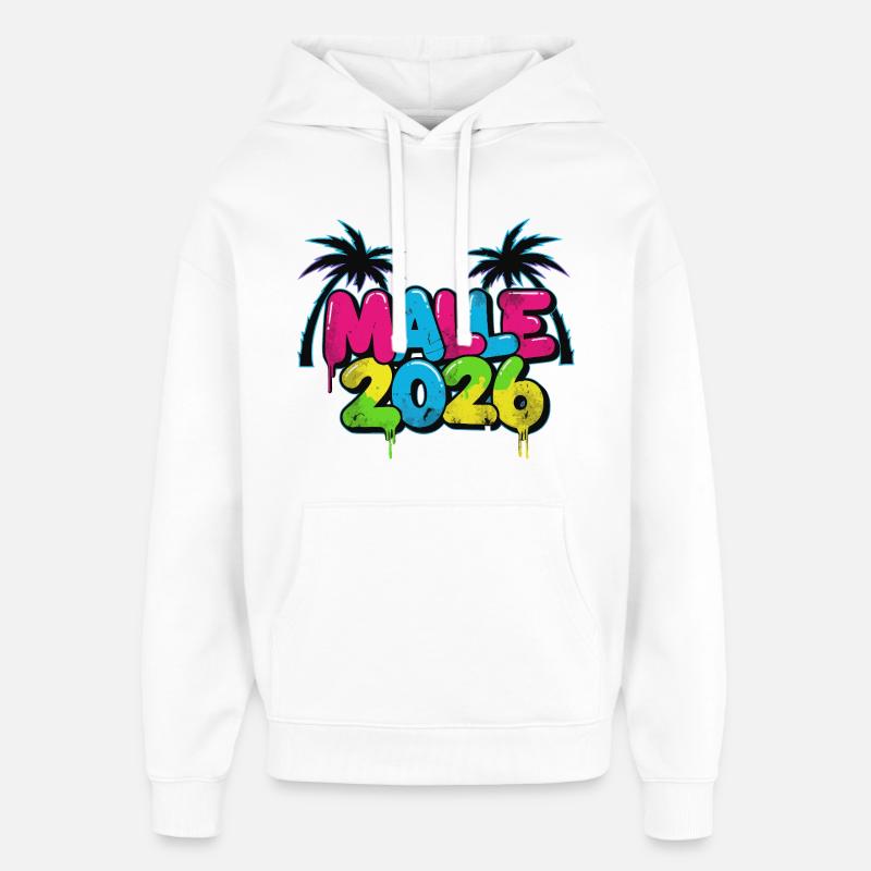 Fête Malle 2026 - Sweat à capuche unisexe Stanley/Stella Oversized - blanc