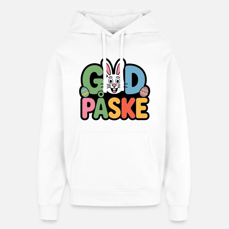 Lapin de Pâques mignon - Sweat à capuche unisexe Stanley/Stella Oversized - blanc