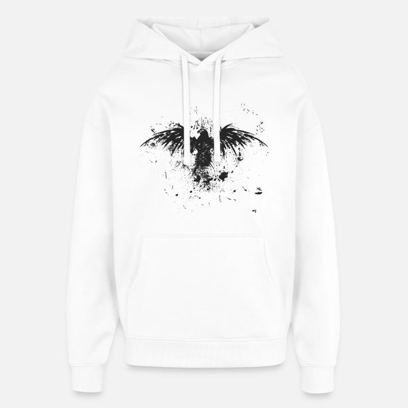 Eagle Grunge Look - Sweat à capuche unisexe Stanley/Stella Oversized - blanc