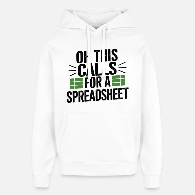 Oh, ça a besoin d’une table - Sweat à capuche unisexe Stanley/Stella Oversized - blanc