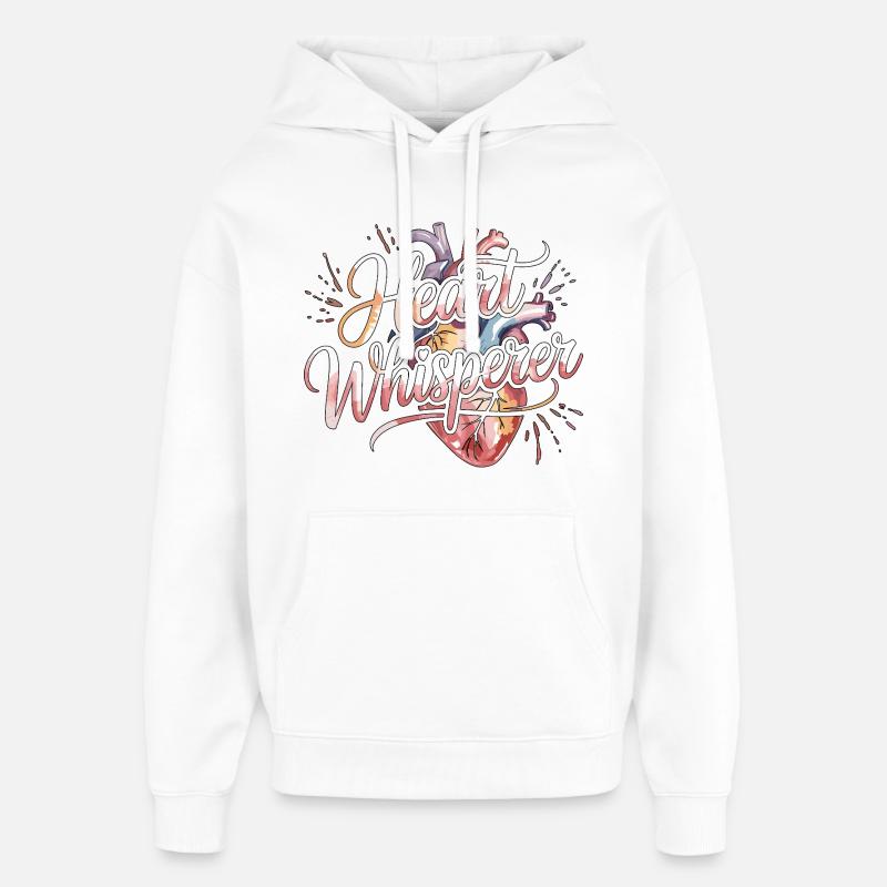 Cardiac Tech Heart Whisperer Pacemaker Technician - Oversized Unisex Hoodie by Stanley/Stella - white