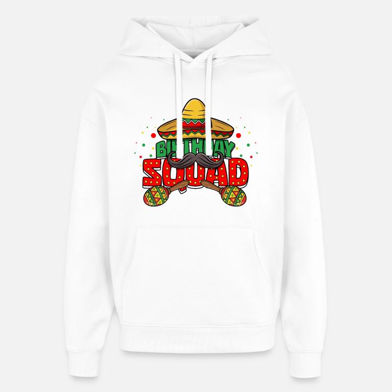 Équipe d’anniversaire Cinco de Mayo Mexican - Sweat à capuche unisexe Stanley/Stella Oversized - blanc