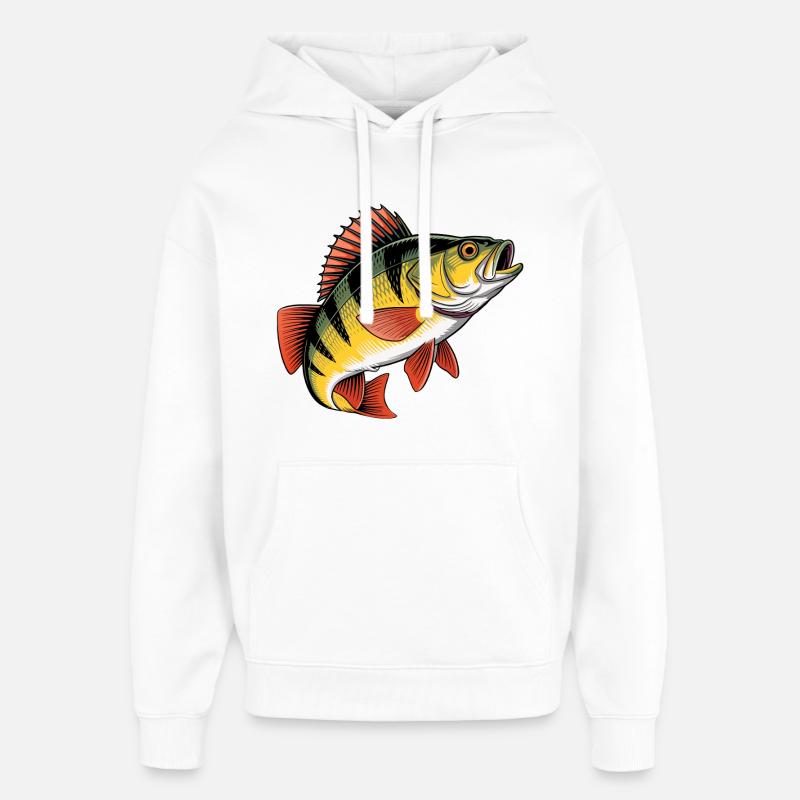 Springender Barsch - Oversized Unisex Hoodie von Stanley/Stella - Weiß