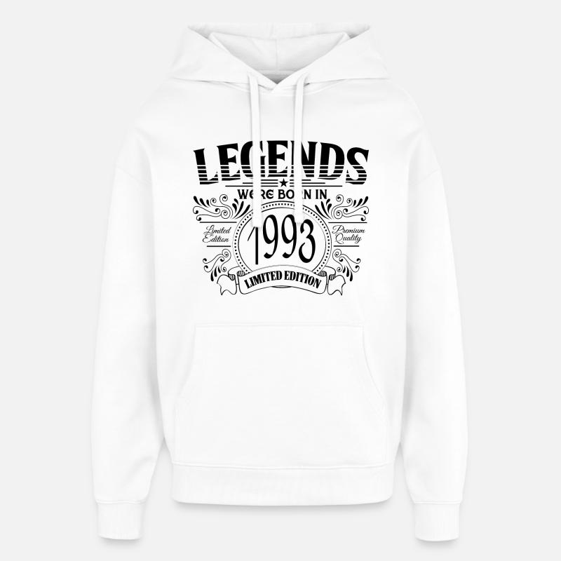 Millésime 1993 Anniversaire - Sweat à capuche unisexe Stanley/Stella Oversized - blanc