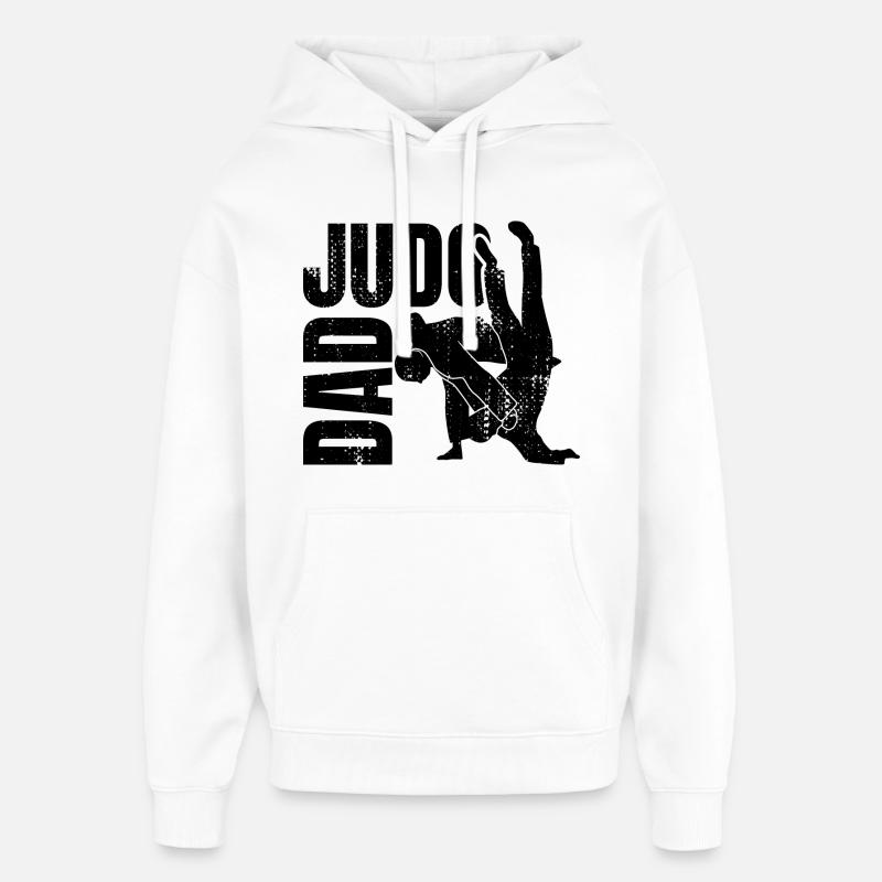 Père du Judo - Sweat à capuche unisexe Stanley/Stella Oversized - blanc