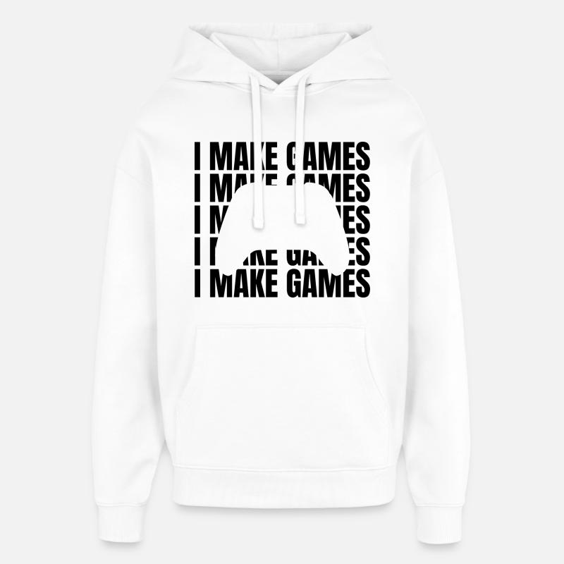 Game Designer Spruch - Oversized Unisex Hoodie von Stanley/Stella - Weiß
