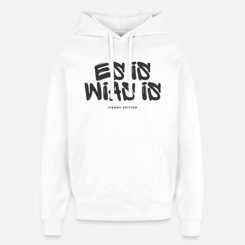 C’est wias est - Sweat à capuche unisexe Stanley/Stella Oversized - blanc