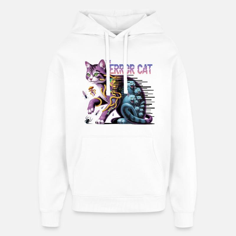 Die irrende Katze Digitale Kunst - Oversized Unisex Hoodie von Stanley/Stella - Weiß