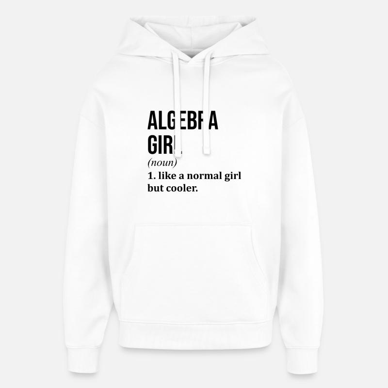 algèbre - Sweat à capuche unisexe Stanley/Stella Oversized - blanc