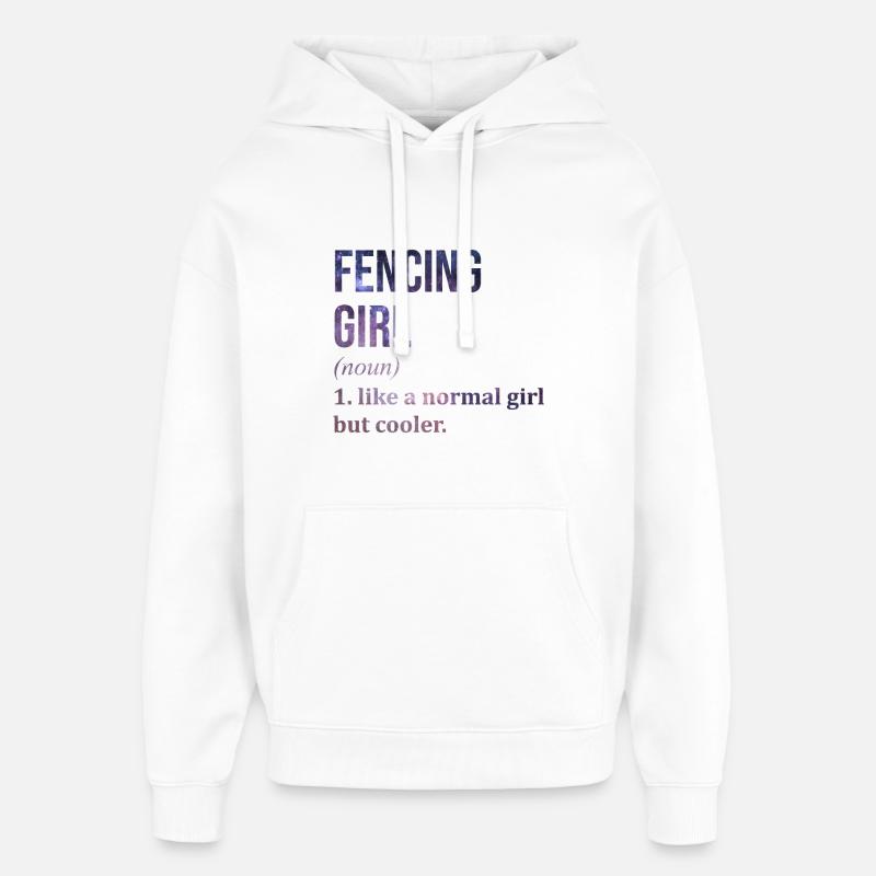 Escrime - Sweat à capuche unisexe Stanley/Stella Oversized - blanc