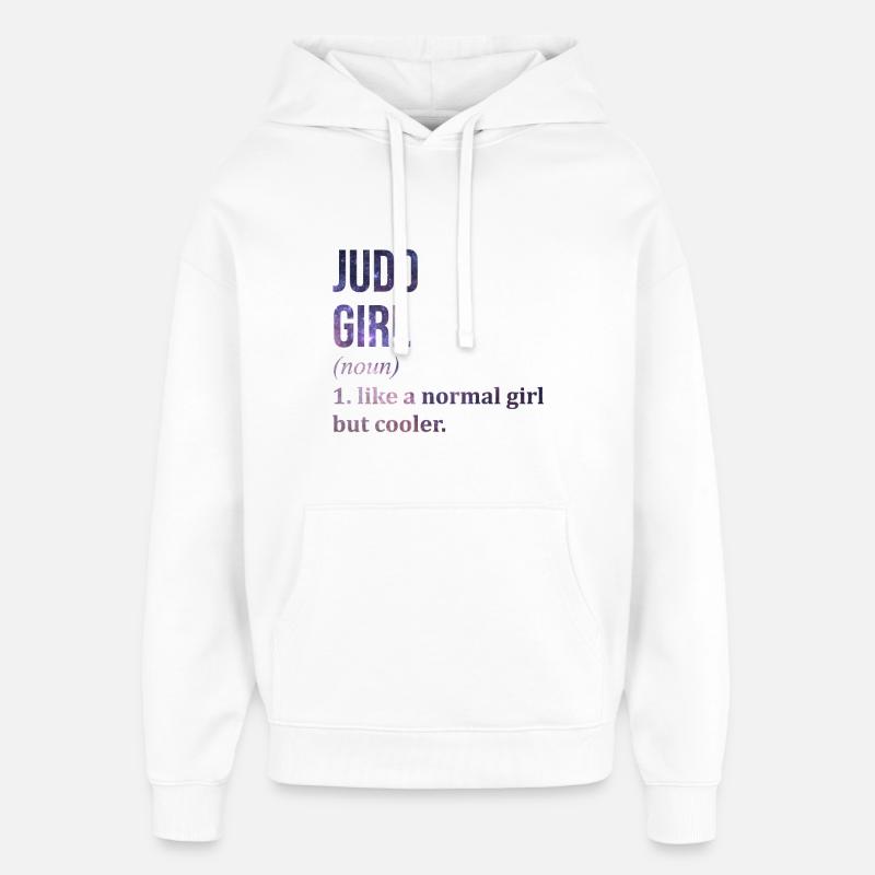 judo - Sweat à capuche unisexe Stanley/Stella Oversized - blanc