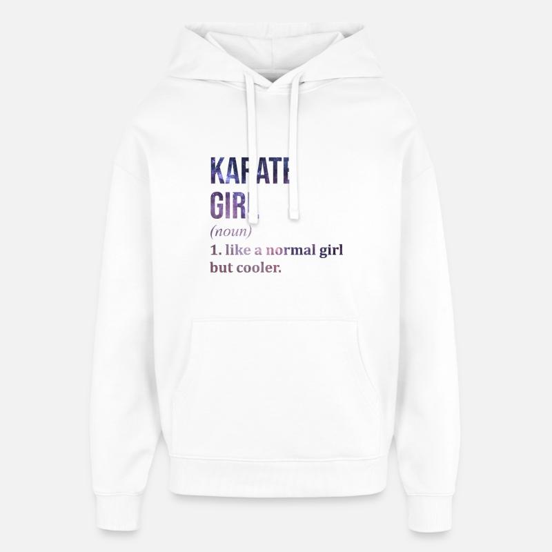 karaté - Sweat à capuche unisexe Stanley/Stella Oversized - blanc