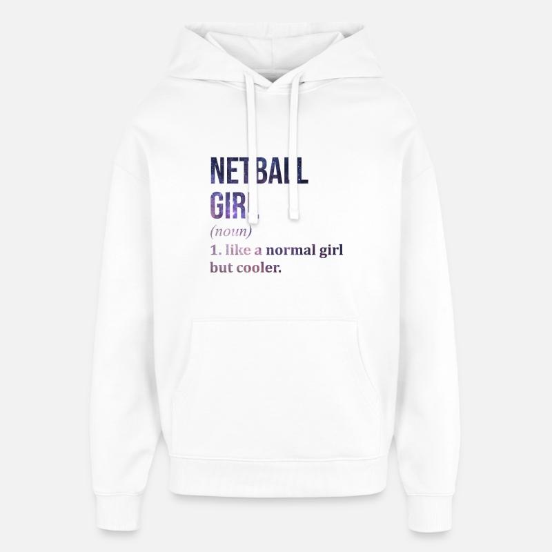 Netball - Sweat à capuche unisexe Stanley/Stella Oversized - blanc