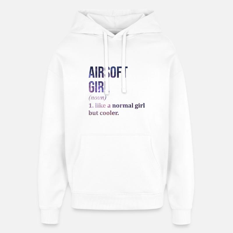 L’airsoft - Sweat à capuche unisexe Stanley/Stella Oversized - blanc