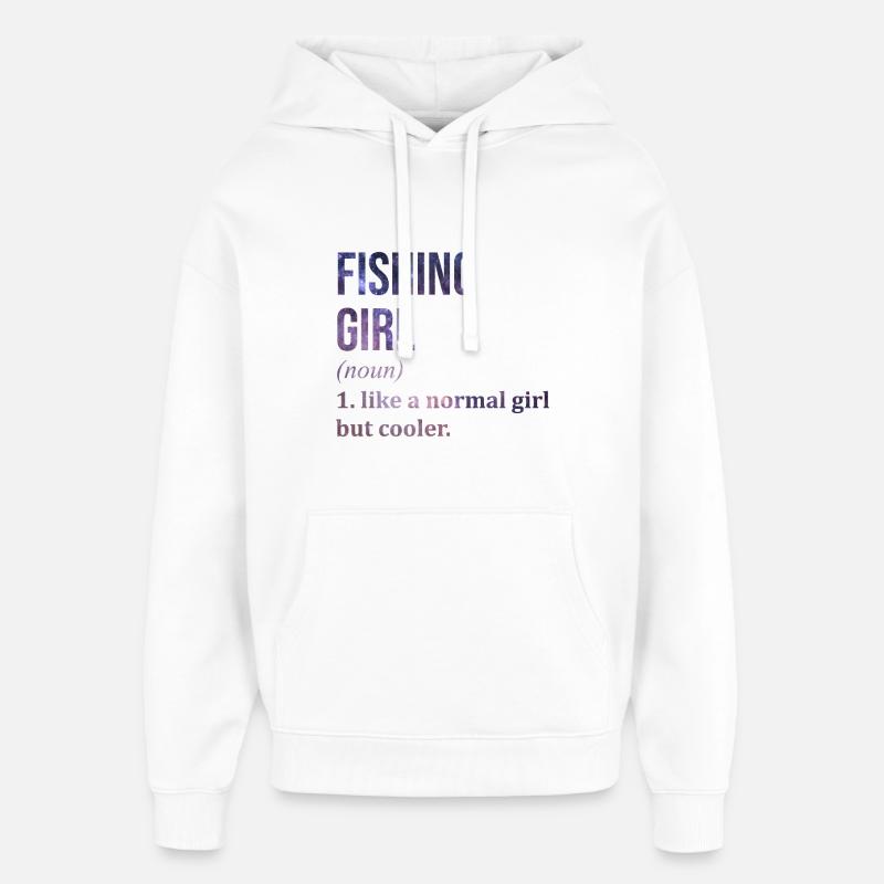 Pêche - Sweat à capuche unisexe Stanley/Stella Oversized - blanc