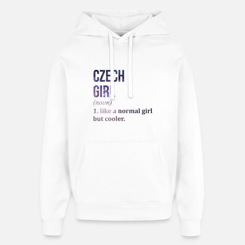 Tchèque - Sweat à capuche unisexe Stanley/Stella Oversized - blanc