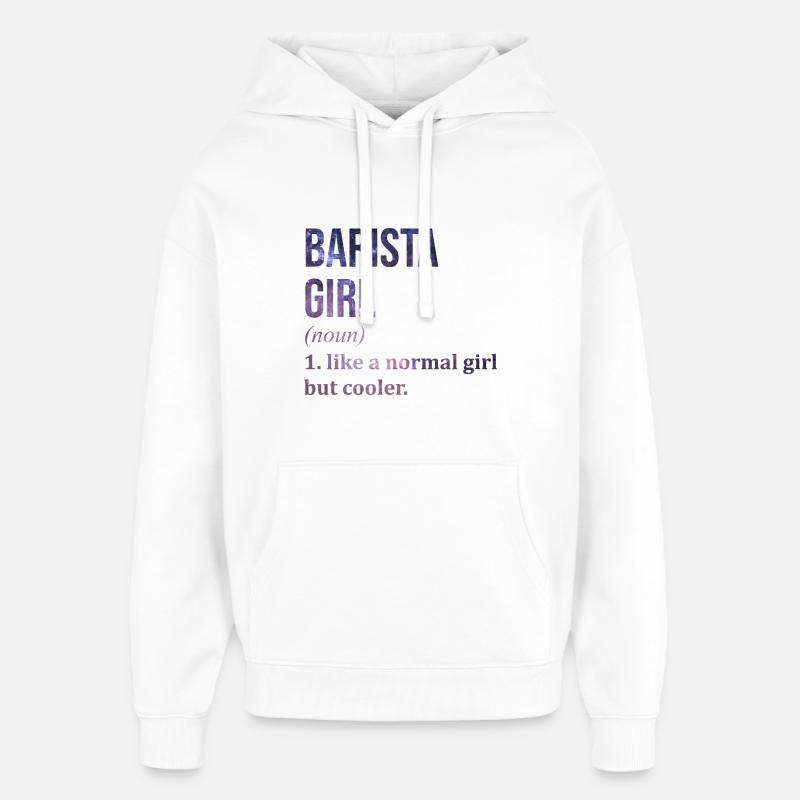 Barista - Sweat à capuche unisexe Stanley/Stella Oversized - blanc