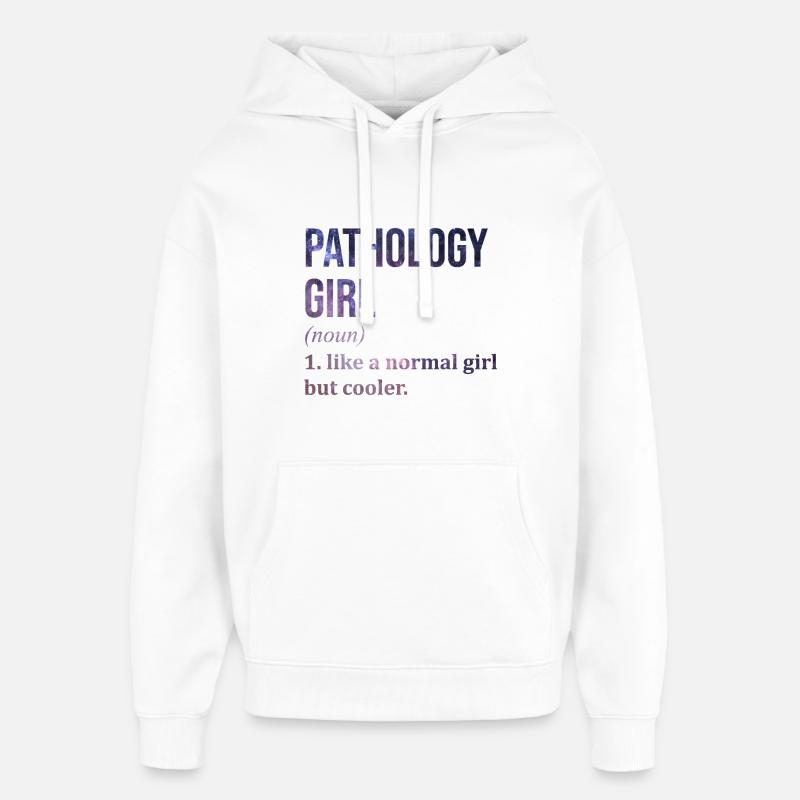 Pathologie - Sweat à capuche unisexe Stanley/Stella Oversized - blanc
